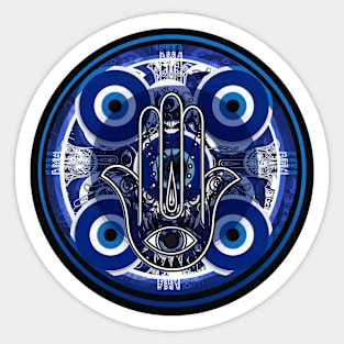 Hamsa Evil Eye Mandala Sticker